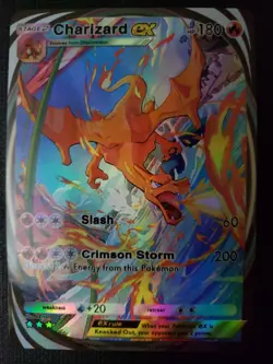 Charizard Pokemon TCG Pocket Custom Textured DIY Holo Foil Card - Image 1