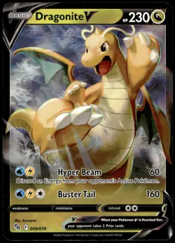 Dragonite V Ultra Rare Pokemon GO 049/078 NM - Image 1