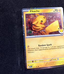 Pikachu 051/162 Stamped 2026 Pokemon Day 30 Promo Cosmos Holo w/DOUBLE SWIRL 🌀 - Image 2
