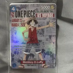 Bandai Namco Monkey.D.Luffy One Piece CCG US Voyage Promo Full Art Holo - Image 1