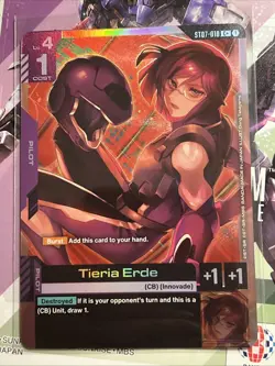 Tieria Erde ST07-010 C+ Celestial Drive Textured Foil Gundam Card Game NM/M - Image 1