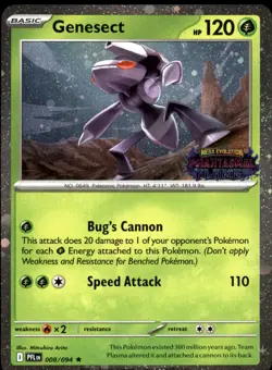 Genesect 008/094 (Phantasmal Flames Stamped) - Pokemon Best Buy Exclusive NM - Image 1