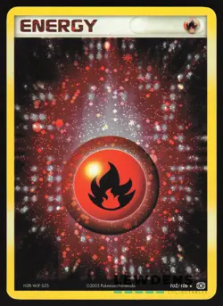 Fire Energy - 102/106 - Holo Rare Reverse Holo - EX Emerald - Pokemon Card - Image 1