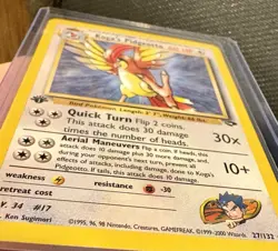 2000 Pokemon Gym Challenge - 1st Edition - Koga’s Pidgeotto 27/132 - Ungraded - Image 4