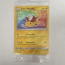 Pokemon TCG Ash's Pikachu Promo sealed SM108 2017 - Image 1