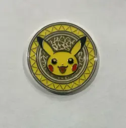 Pikachu Metal Coin Pokemon TCG XY Premium Trainer's Collection Box 2017 - Image 1