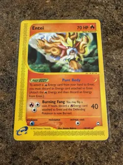 Pokemon Entei 10/147 Aquapolis Non Holo Rare (LP) - Image 1