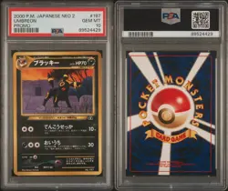 2000 POKEMON JAPANESE NEO 2 PROMO PROMO #197 UMBREON PSA 10 - Image 3