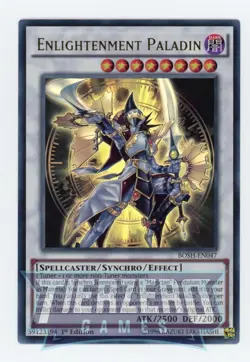 Yugioh Enlightenment Paladin BOSH-EN047 Ultra Rare 1st Edition Light Play / LP - Image 1