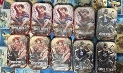 One Piece - TCG - Tin Pack Set Vol.2 TS-02 - Lot Of 10 Tins New Sealed - Image 1