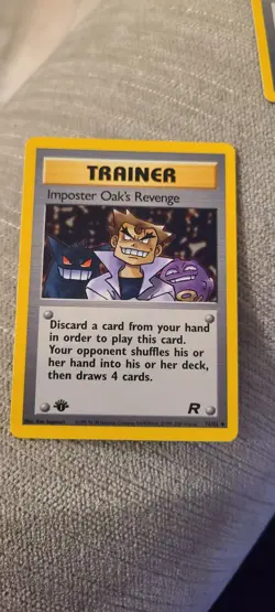 Imposter Professor Oak First Edition Pokemon Card 76/82 - Image 1