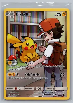 Pokemon Pikachu Cosmic Eclipse Holo Card 241/236 70 HP Nuzzle Volt Tackle - Image 1