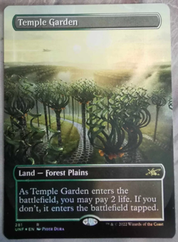 mtg magic jardin du temple garden unfinity ENGLISH borderless extended - Image 1