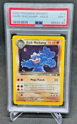 PSA 9 - 2000 Pokemon Rocket DARK MACHAMP-HOLO #10 (4182) - Image 1