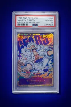 One Piece OP05 JP Monkey D. Luffy Alternate Art PSA 10 Gem Mint - Image 1