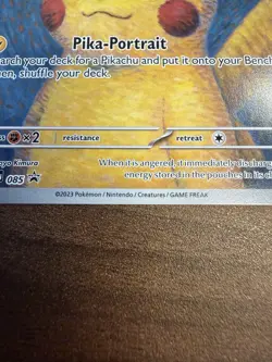 2023 Pikachu With Grey Felt Hat 085 Promo Card Pokemon X Van Gogh 100% Authentic - Image 3