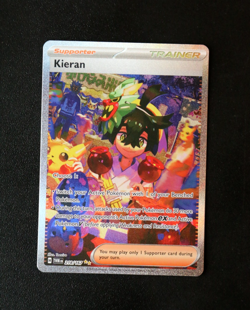 Pokemon Card TCG - Kieran 218/167 - Twilight Masquerade - SIR - NM ⭐ - Image 1