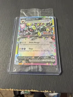 Prismatic Evolutions Umbreon Surprise Box Sealed Stamped EX Promo Card - Image 1