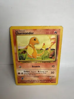 Pokemon Charmander Base Set Non-Holo Card 46/102 1999 Rare Vintage WOTC - Image 1