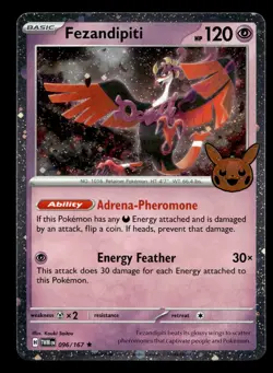 Fezandipiti 096/167 Rare Trick or Trade Holo Pokemon NM - Image 1