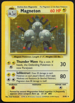 Magneton 009/102 Base Set Holo | Pokemon Card | Played - Image 1