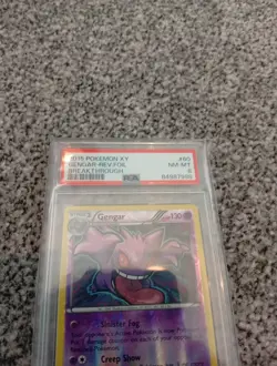 Pokemon TCG Gengar Breakthrough 60/162 Reverse Holo Rare Card PSA 8 - Image 2