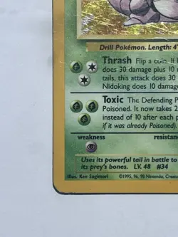 Pokemon TCG Nidoking Base Set 11/102 Holo Unlimited Rare Card - Image 4