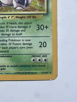 Pokemon TCG Nidoking Base Set 11/102 Holo Unlimited Rare Card - Image 5