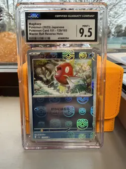 2023 POKEMON JPN SV2A-POKEMON 151 MASTER BALL HOLO #129 MAGIKARP CGC 9.5 - Image 1
