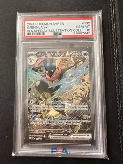 Pokemon TCG Shrouded Fable Greninja EX Promo Illustration Rare SVP132 PSA 10 - Image 1