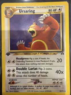 POKEMON NEO DISCOVERY 1°ST EDITION URSARING NONHOLO 34/75 LP/MP - Image 1