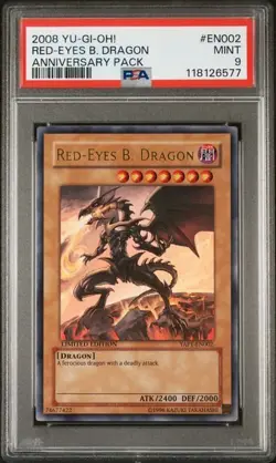 Yu-Gi-Oh! Red-Eyes B. Dragon YAP1-EN002 PSA 9 - Image 1