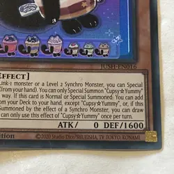 Cupsy Yummy JUSH-EN016 YuGiOh! 1st Ed Ultra Rare - Image 4