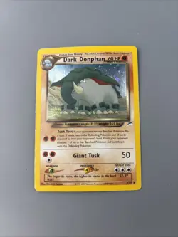 Pokemon Dark Donphan Neo Destiny TCG 3/105 Holo Unlimited Rare Card - Image 1