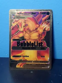 Ultimate Charizard VMAX Silver Foil Fan Art Display Card Hp1000 Roar!!!!GX🔥🔥🔥 - Image 1