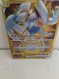 Pokemon TCG Silver Tempest Lugia VSTAR Gold 211/195 Card NM-M - Image 3