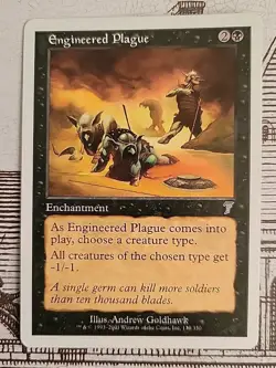 MTG Engineered Plague x1 NM ~7th Ed (Magic the Gathering)*Free Shipping* - Image 1
