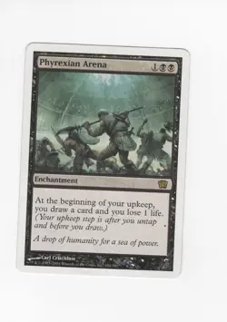 Phyrexian Arena 8th Edition HP bend MTG Magic the Gathering - Image 1
