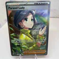 Pokemon TCG Trainer Parasol Lady Supporter Card Holo Rare - Image 1