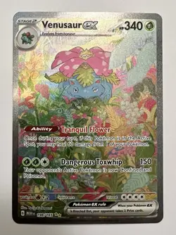 Venusaur 198/165 Scarlet & Violet 151 Special Illustration Rare NM Pokemon Tcg - Image 1
