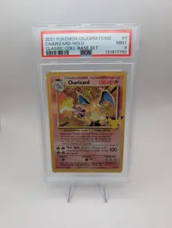 Pokemon Charizard Celebrations Classic Coll. Base Set Holo Rare #4 PSA 9 Mint - Image 1