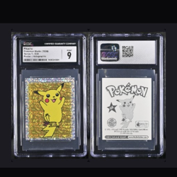 Pikachu Merlin Pokemon Stickers 1998 Series 1-S30 Holo CGC 9 - Image 1