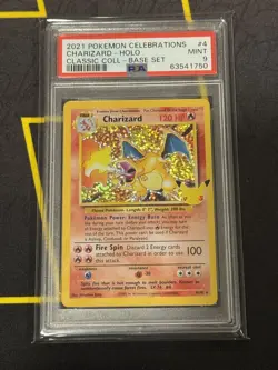 2021 Pokemon TCG Celebrations Charizard Holo Classic Coll. #4 PSA Graded Mint 9 - Image 1