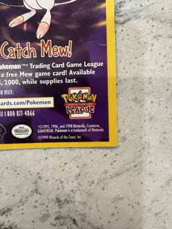 1999 Pokemon Wizards of the Coast Promos - CATCH MEW Card - Pokemon the Movie - Image 4