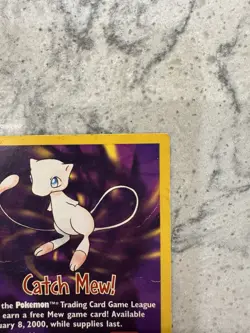 1999 Pokemon Wizards of the Coast Promos - CATCH MEW Card - Pokemon the Movie - Image 5