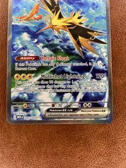 Pokemon TCG Zapdos ex 202/165 Sv: Scarlet & Violet 151 Holo Rare 200HP - Image 3