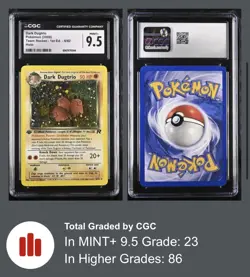 CGC 9.5 🪏 MINT 1st Ed. Dark Dugtrio 2000 Team Rocket 6/82 Holo Pokemon (PSA) - Image 3