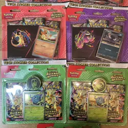 Pokemon ME Ascended Heroes bundle Tech sticker & 2 pack blisters x7 - Image 3