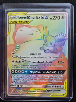 EEVEE & SNORLAX GX TAG TEAM 191/181 POKEMON TEAM UP SECRET RARE - Image 1