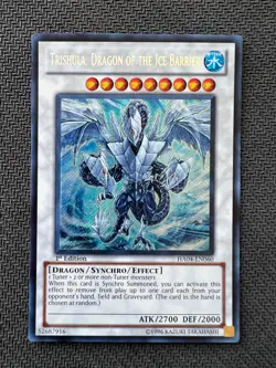 Yugioh Trishula, Dragon of the Ice Barrier 1st Edition Secret Rare HA04-EN060 NM - Image 1